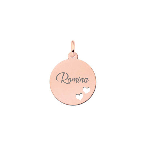 Doppelherz Gravuranhänger aus 925/- Silber