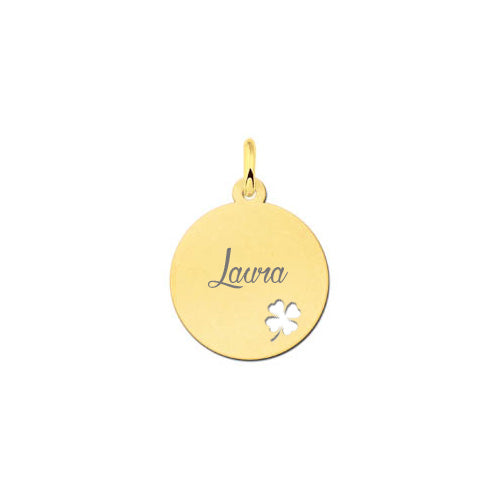 Kleeblatt Gravuranhänger aus 925/- Silber