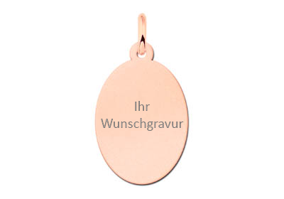 20mm Oval Gravuranhänger aus 925/- Silber