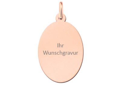 23mm Oval Gravuranhänger aus 925/- Silber