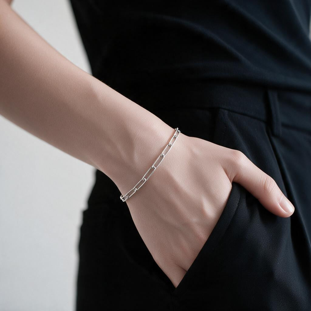 Ankerkette weit 3,5 mm aus 925 Silber - Gliederkette