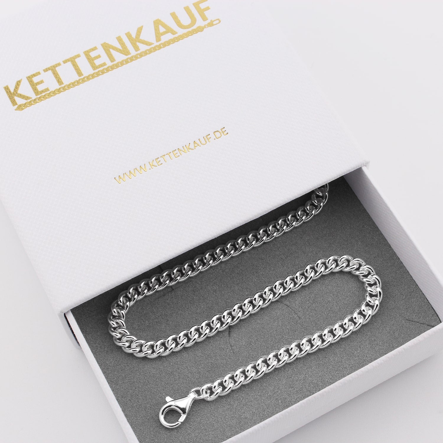 Panzerkette Rund 4mm aus 925/- Silber