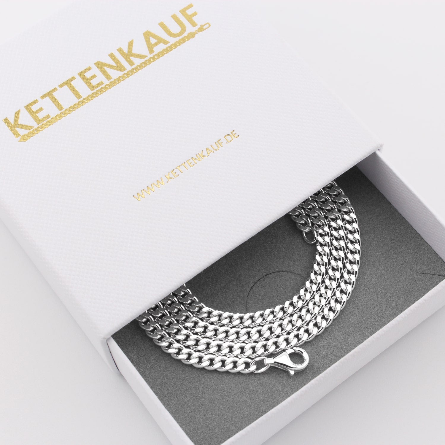 Panzerkette diamantiert 4mm aus 925er Silber