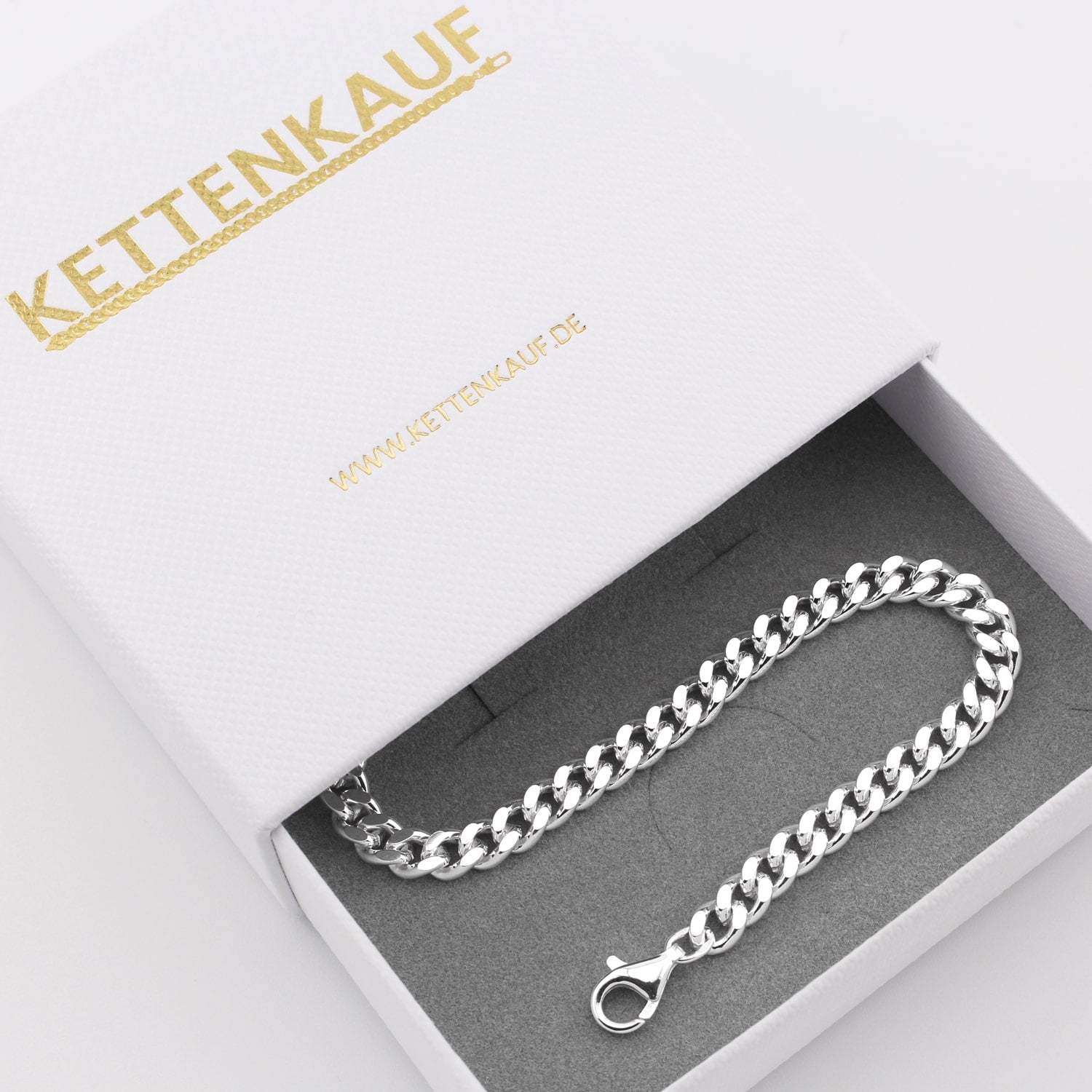 Panzerkette diamantiert 5mm aus 925er Silber