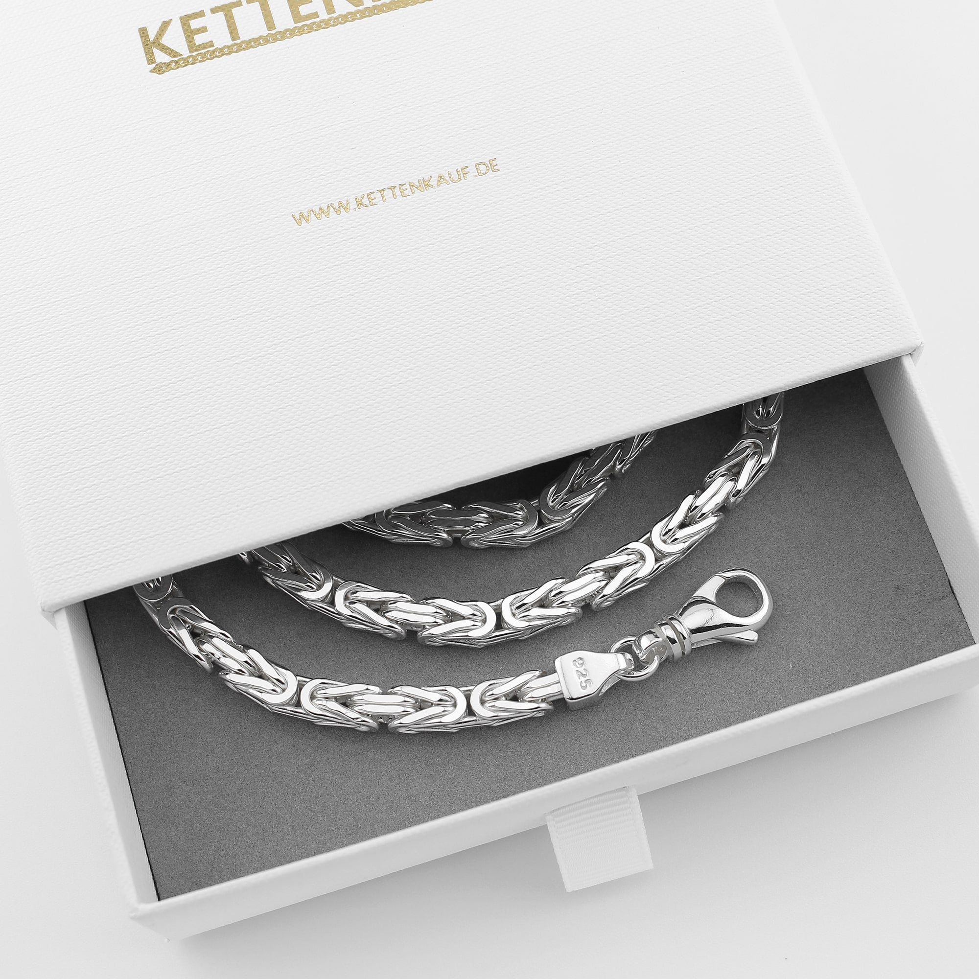 6mm Königskette 925 Silber Halskette Armband