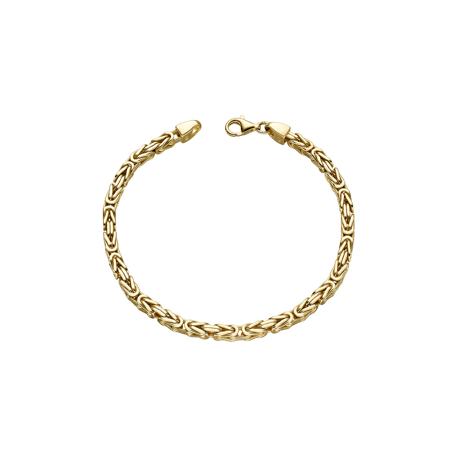 4mm Königskette 925 Silber Vergoldet Armband