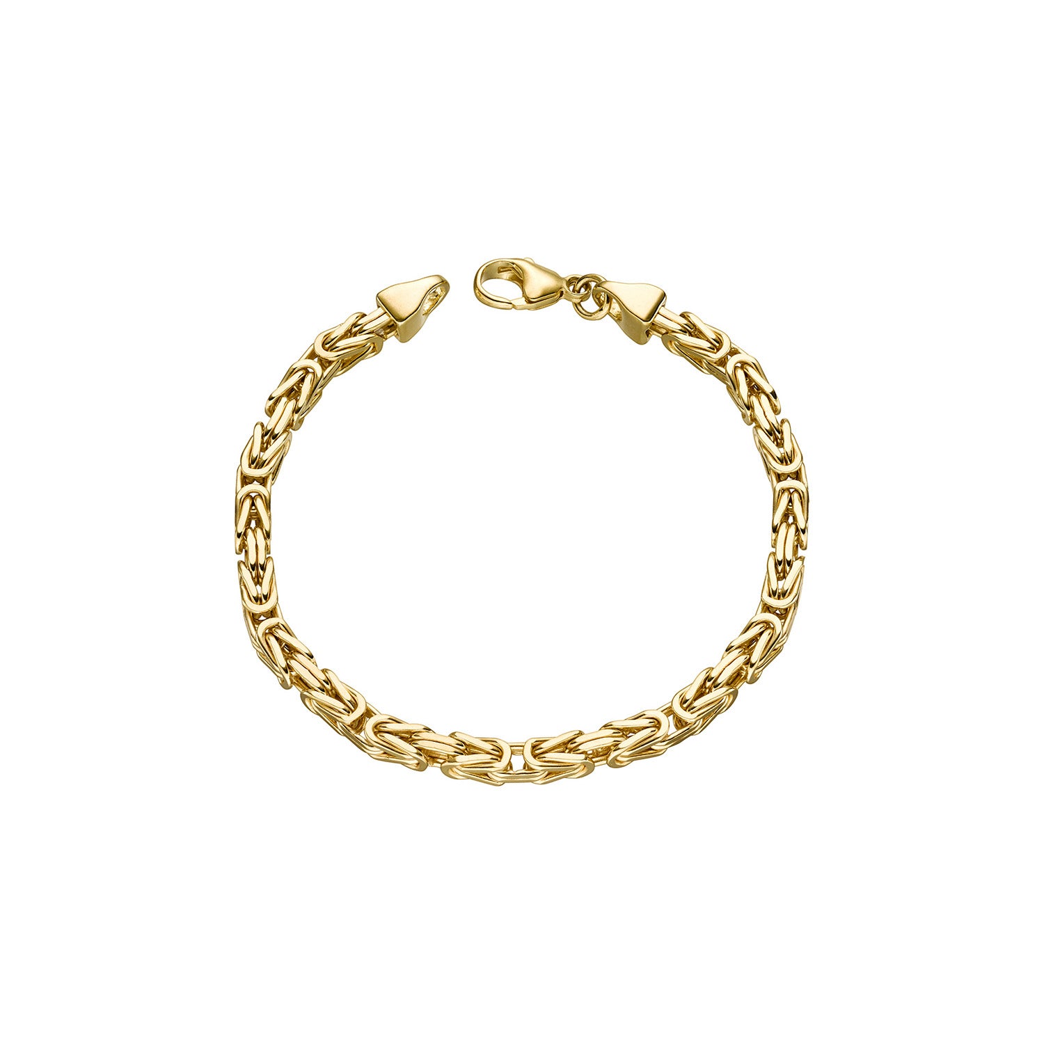 5mm Königskette 925 Silber Vergoldet Armband