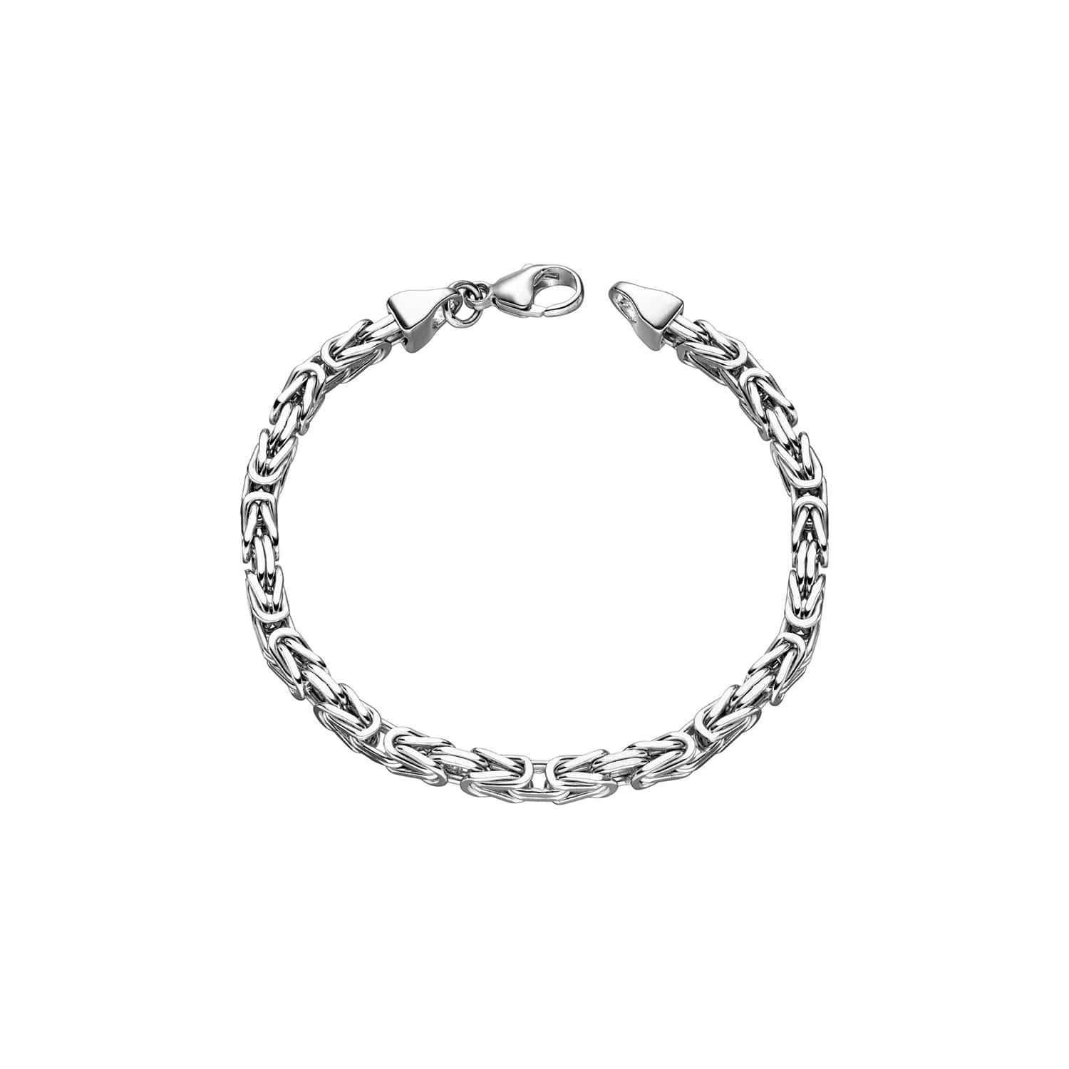 5mm Königskette 925 Silber Rhodinert Armband