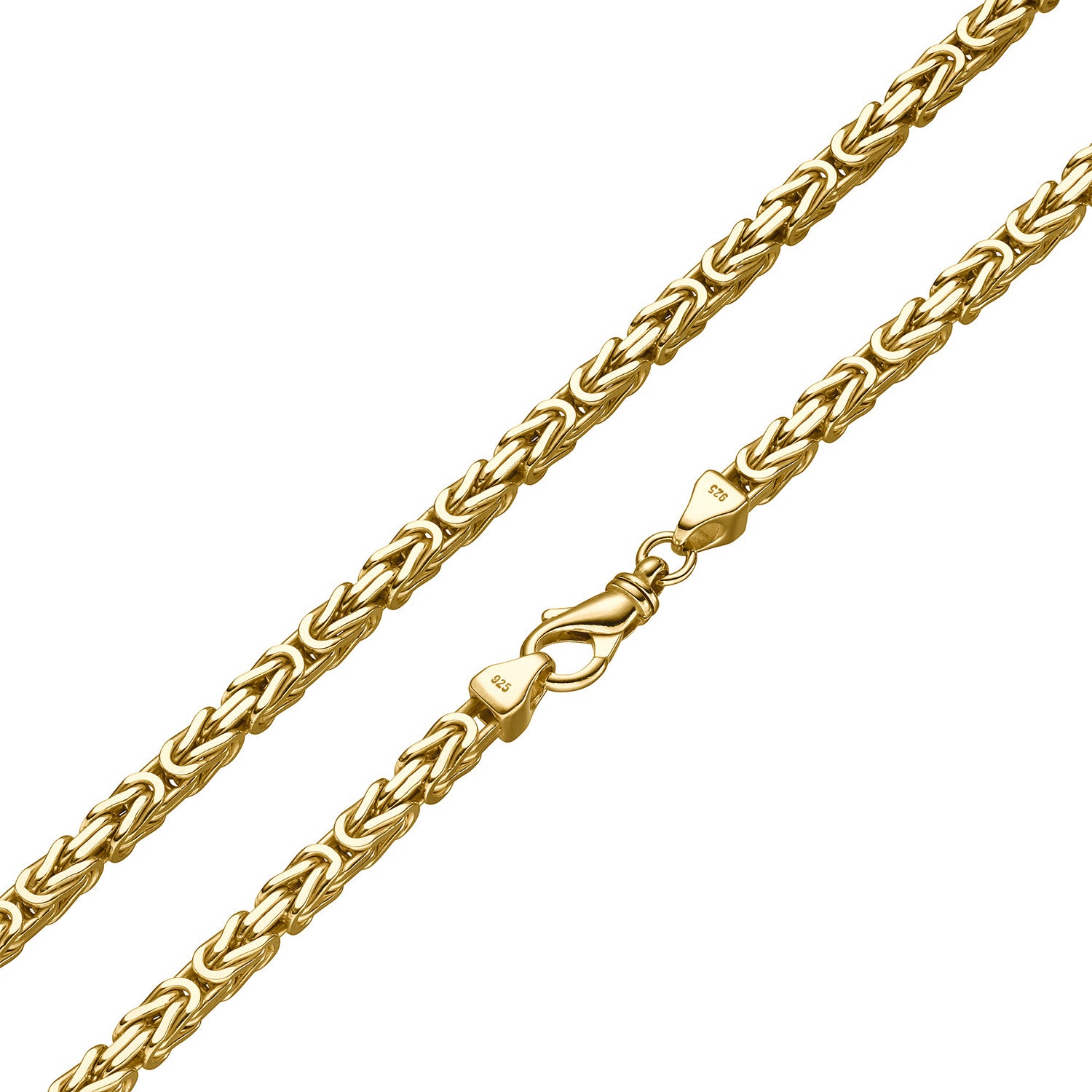 6mm Königskette 925 Silber Vergoldet Armband