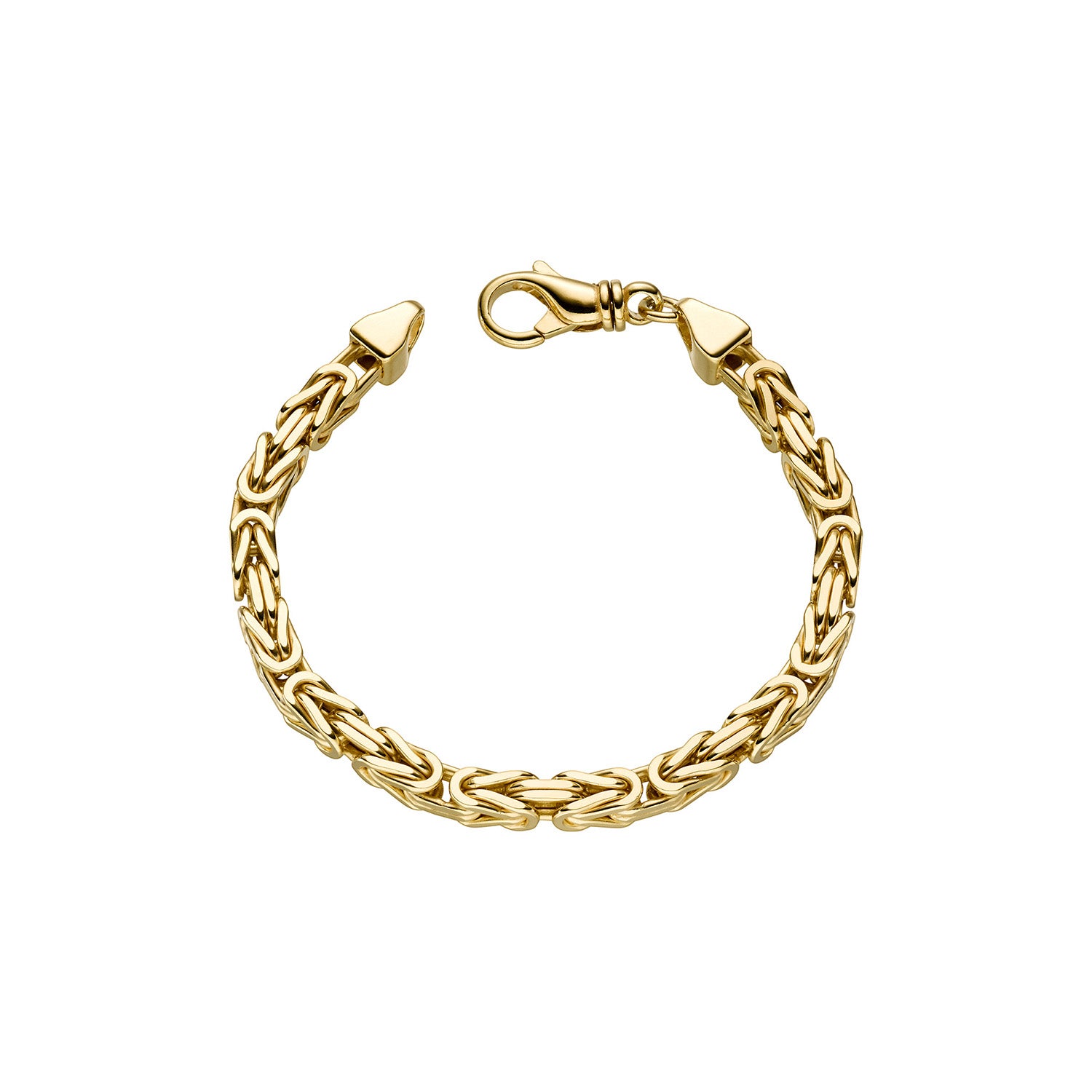 6mm Königskette 925 Silber Vergoldet Armband