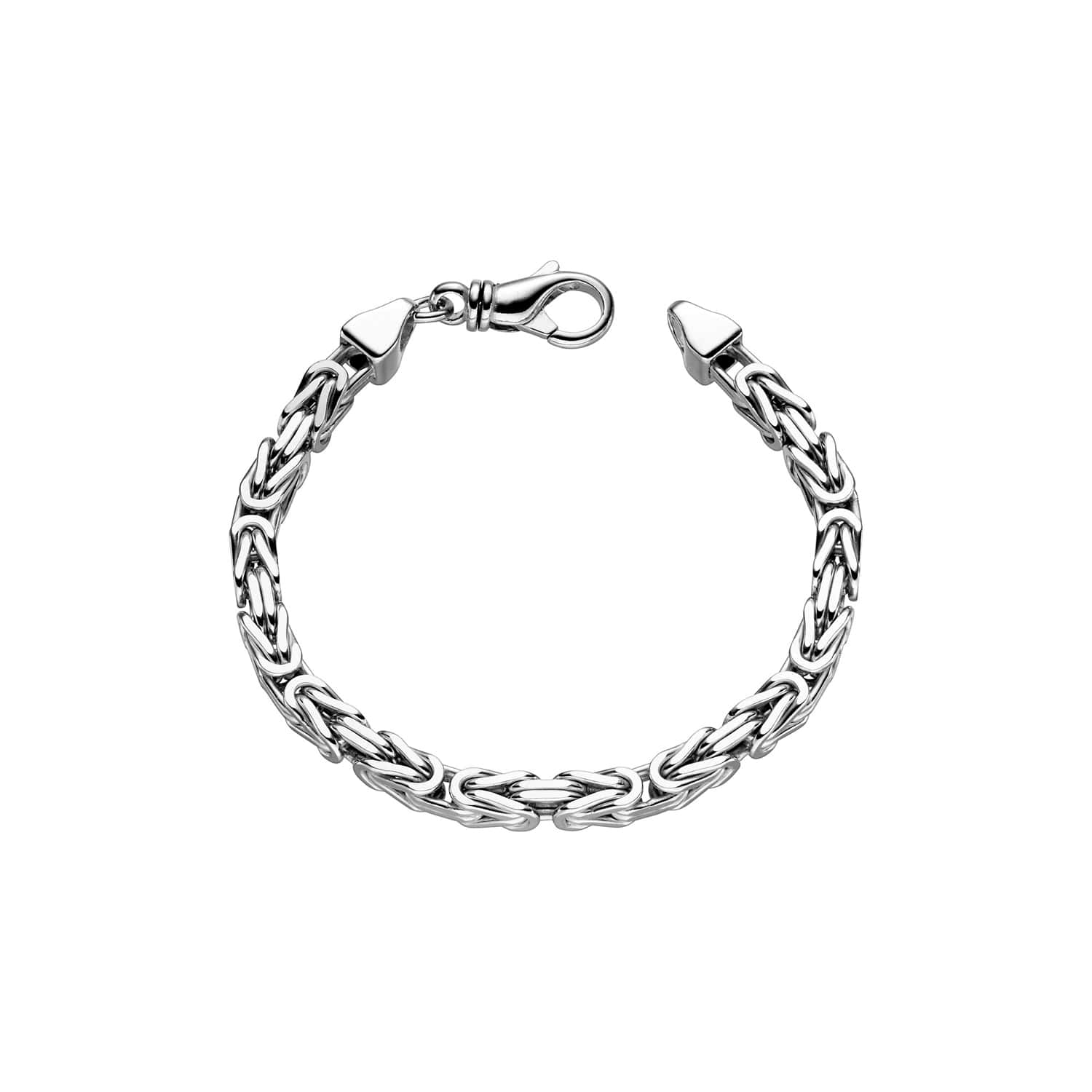 6mm Königskette 925 Silber Rhodiniert Armband