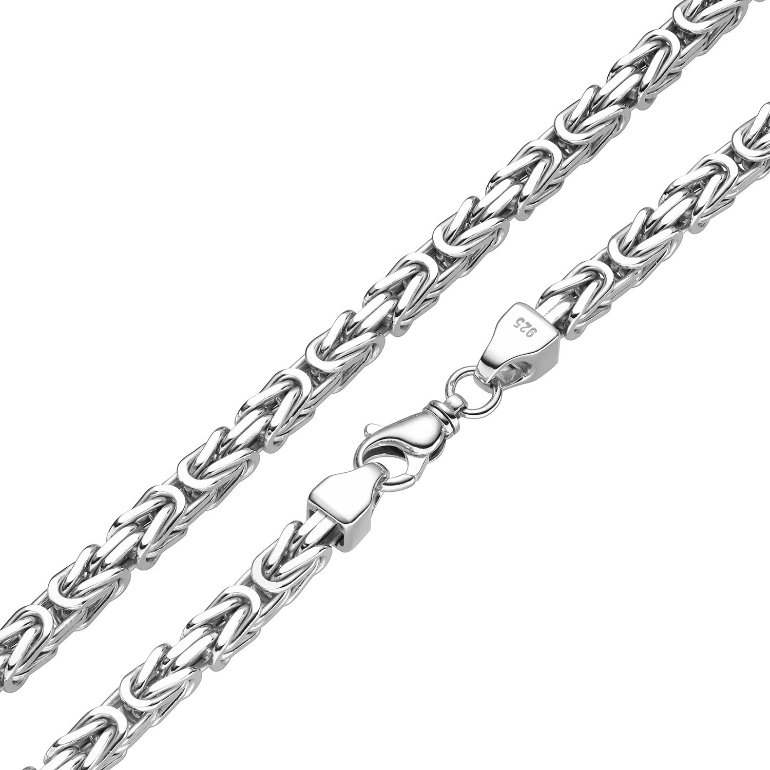 8mm Königskette 925 Silber Halskette