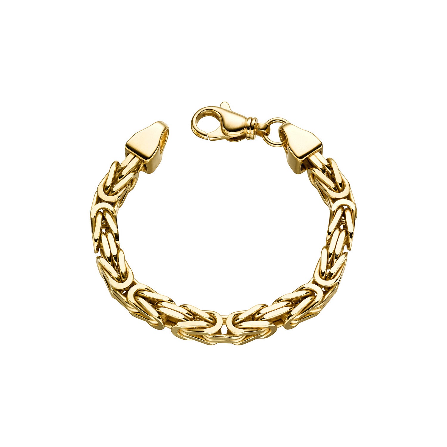 8mm Königskette 925 Silber Vergoldet Armband