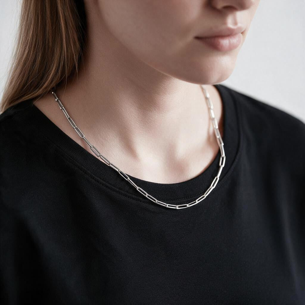Ankerkette weit 3,5 mm aus 925 Silber - Gliederkette