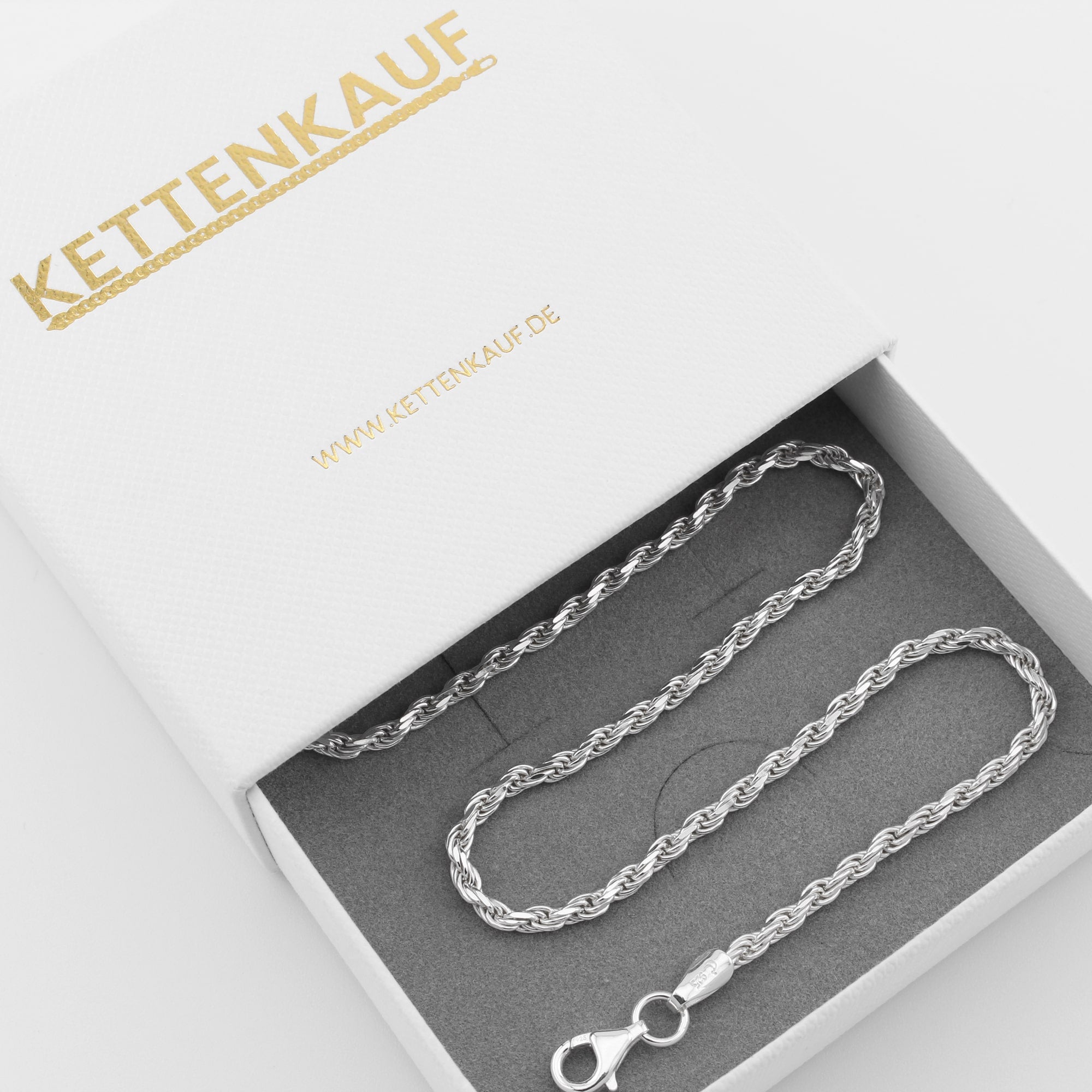 Kordelkette 2,8 mm aus 925er Silber