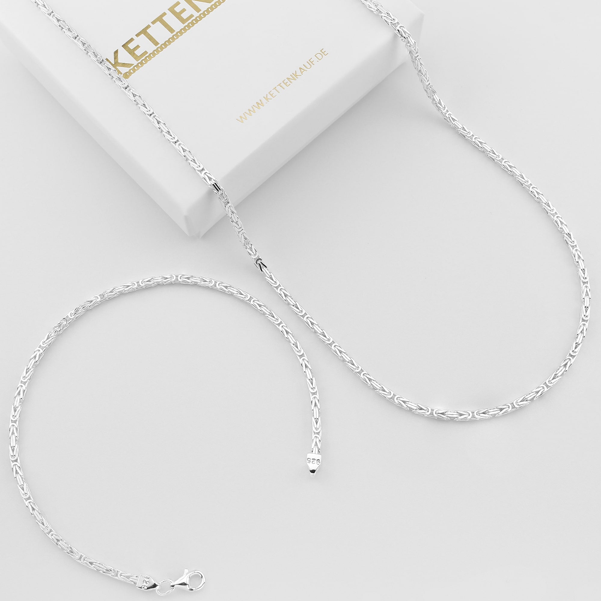 Königskette Armaband und Halskette 925er Silber
