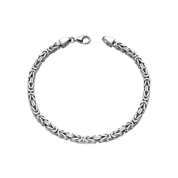 Königsarmband 4mm Rhodiniert aus 925er Silber