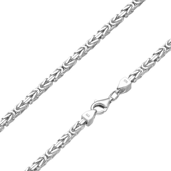 3mm Königskette 925 Silber Halskette