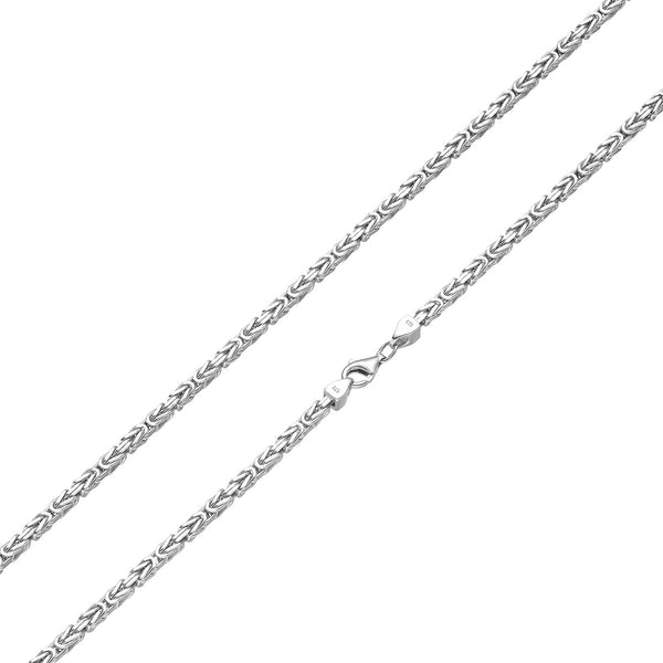 3mm Königskette 925 Silber Halskette