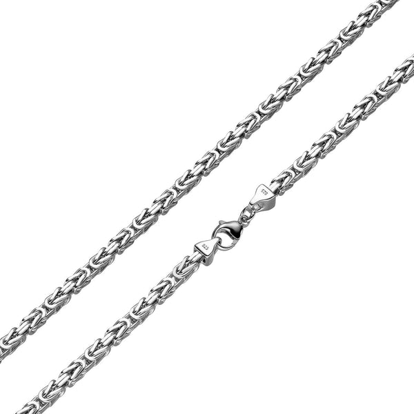 5mm Königskette 925 Silber Rhodinert Halskette