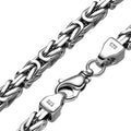 Königskette 8mm Rhodiniert aus 925er Silber